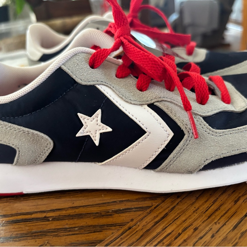 Converse Red and Gray Sneakers Retro Athletic Design